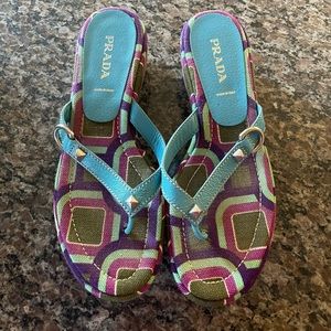 authentic vintage prada platform sandal